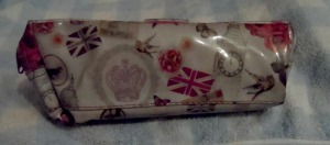 This was the pencil case. It is slightly small but it is suitable for saving space in your school bag